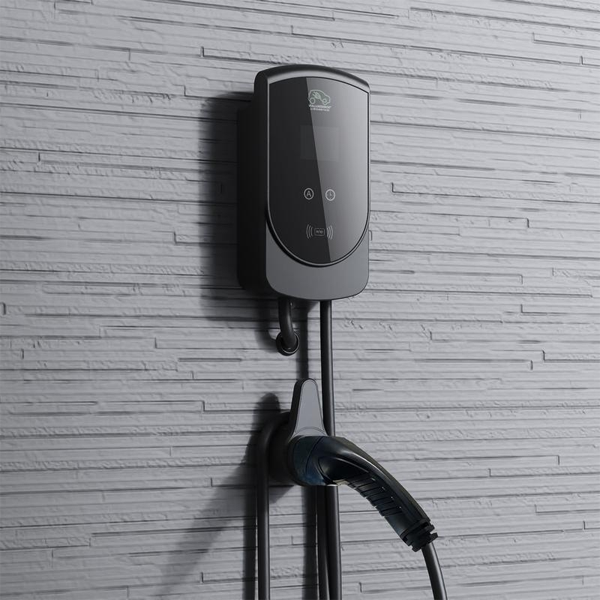 Wallbox SATURN - Connectée - Ecran tactile - Equilibrage de charge - RFID -  Câble type 2